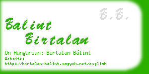 balint birtalan business card
